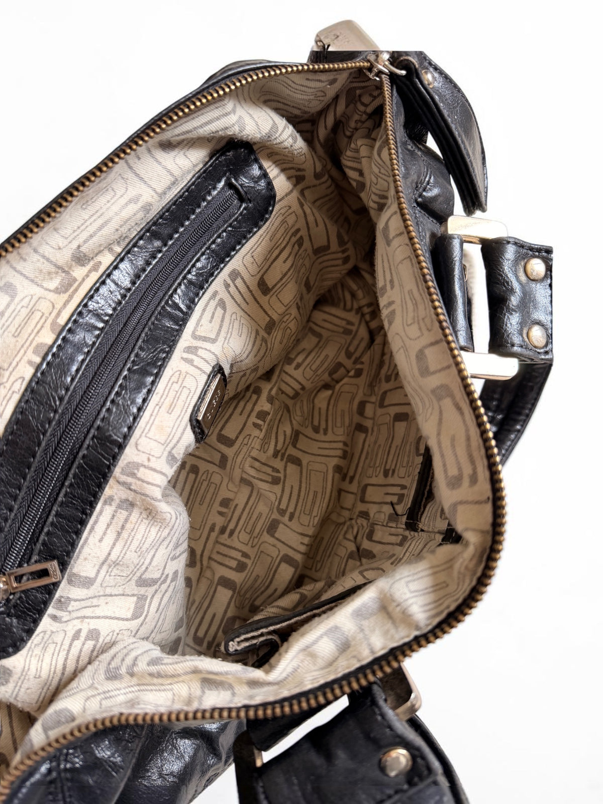 x Vintage Guess Handtasche Schwarz Gross Y2K