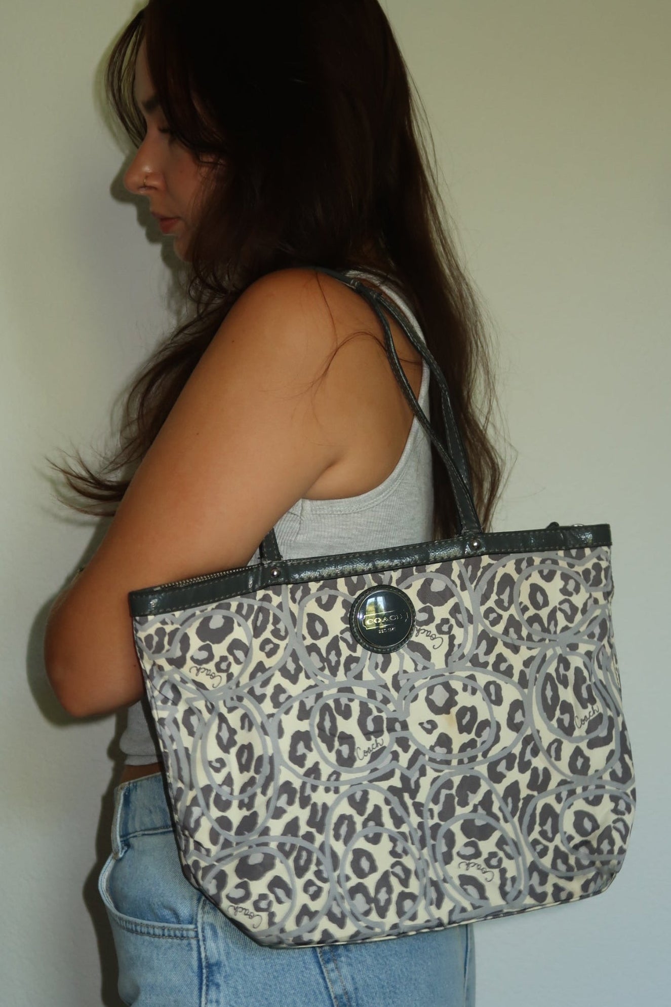 Vintage Coach Schultertasche Leo