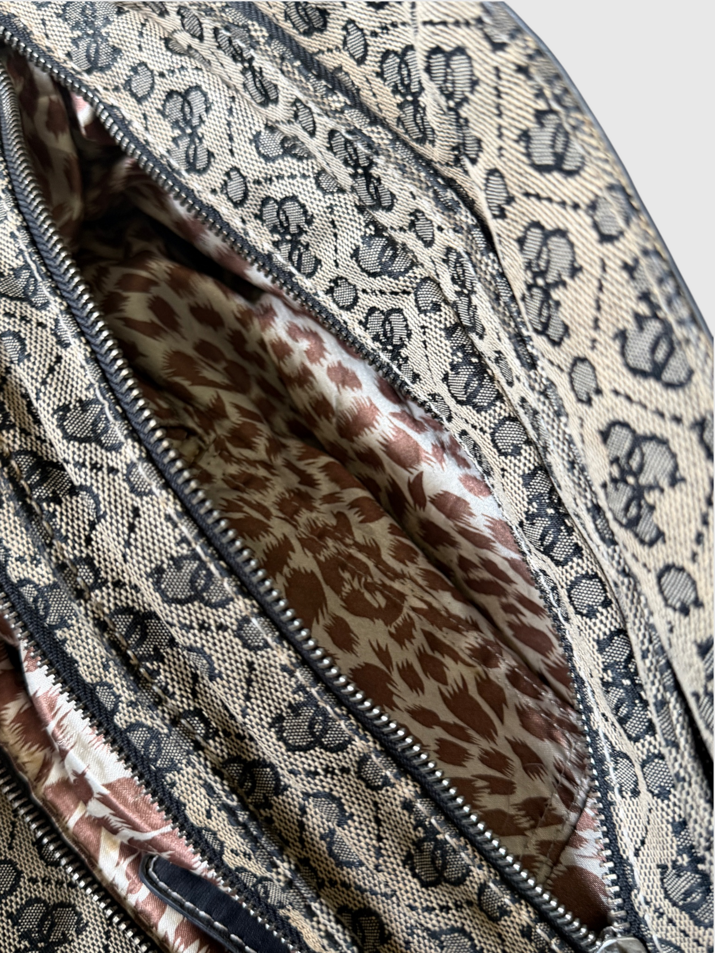 Vintage Guess Shopper Beige Schwarz Monogramm