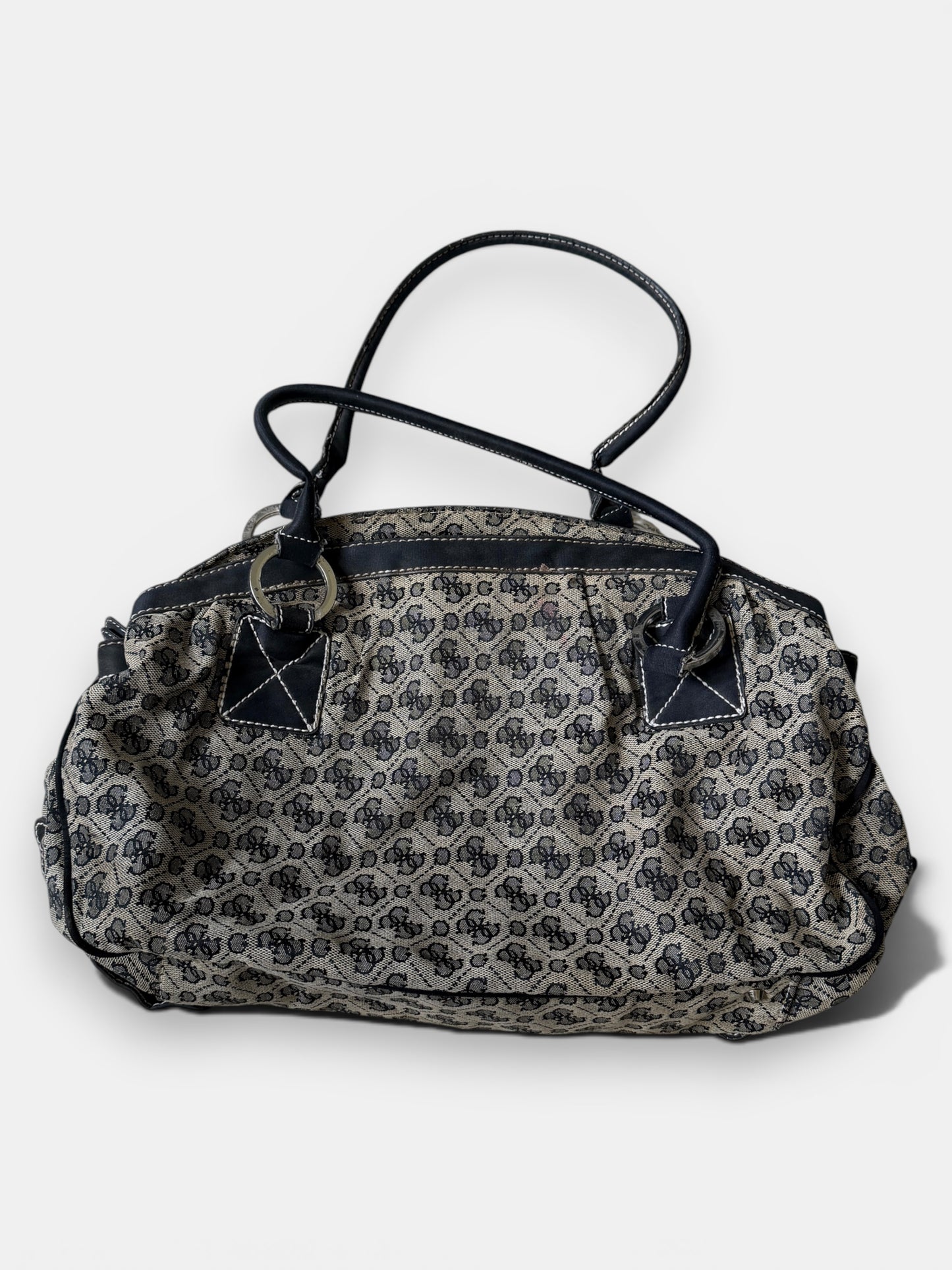 Vintage Guess Shopper Beige Schwarz Monogramm