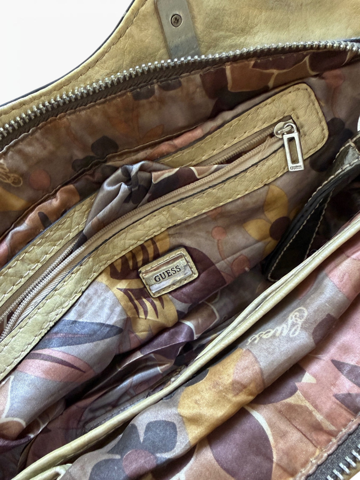 Vintage Guess Handtasche Beige mit Monogramm