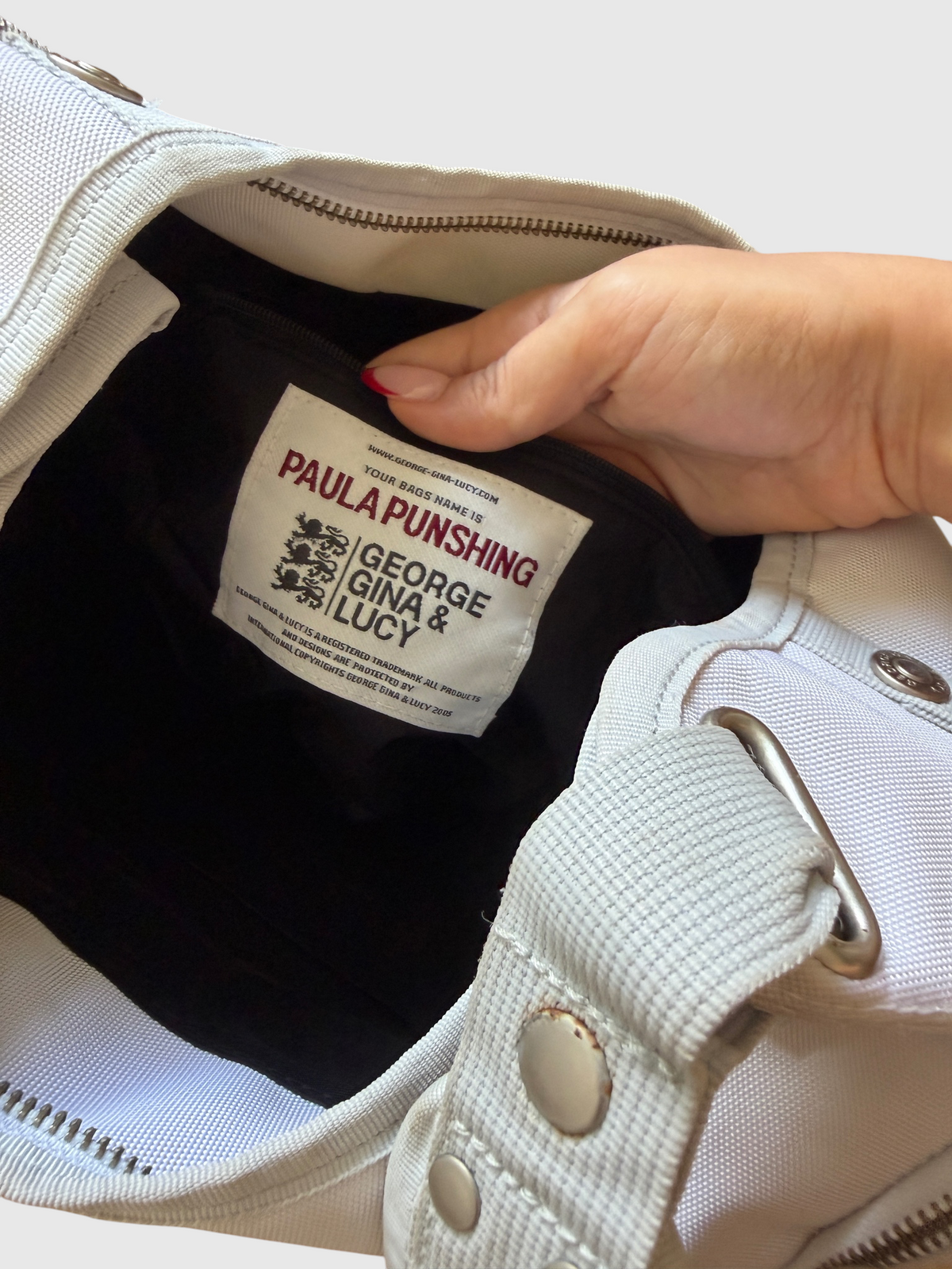 x Vintage George Gina & Lucy Schultertasche Weiss