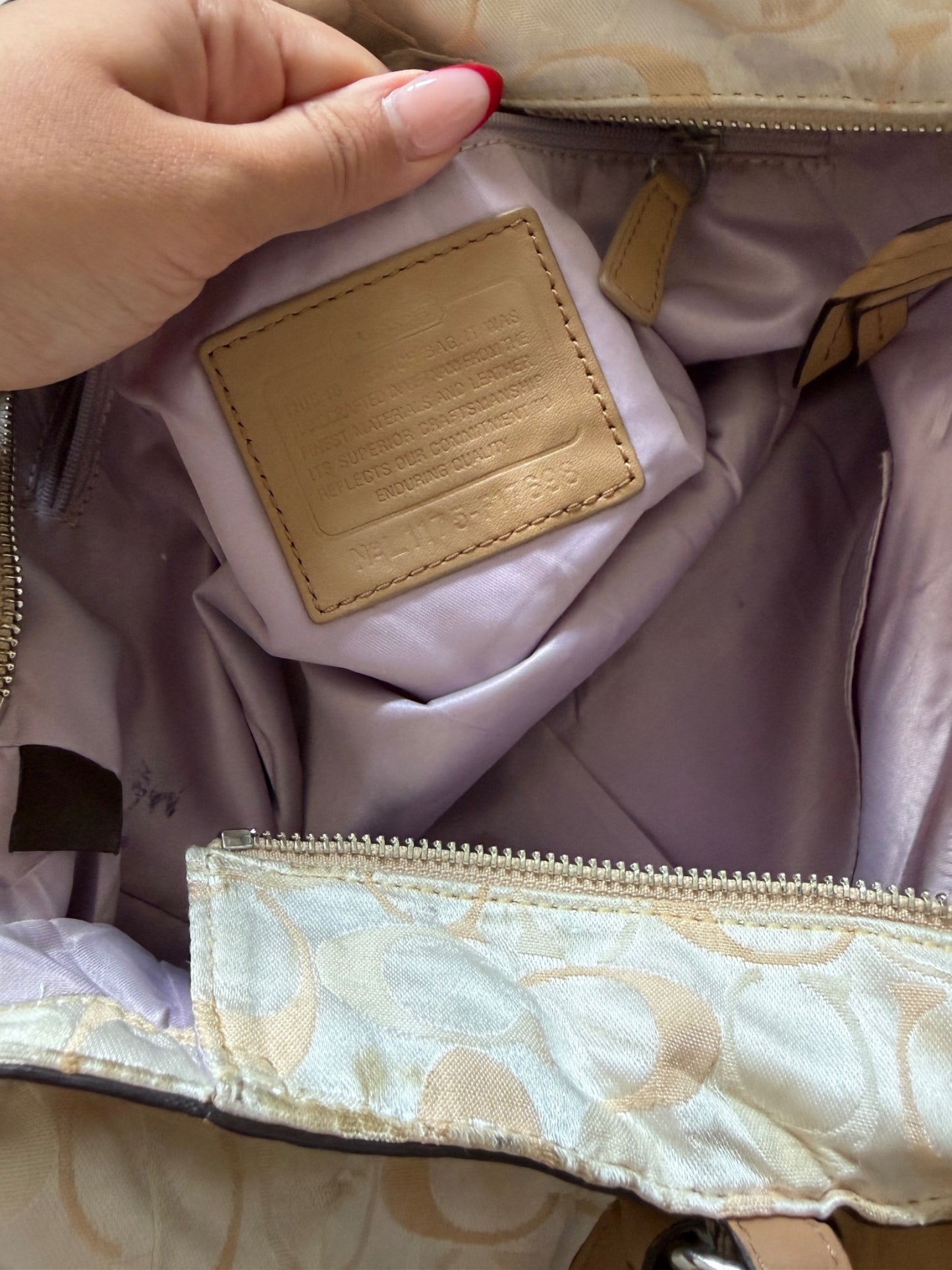 x Vintage Coach Signature Tote Bag – Creme & Beige