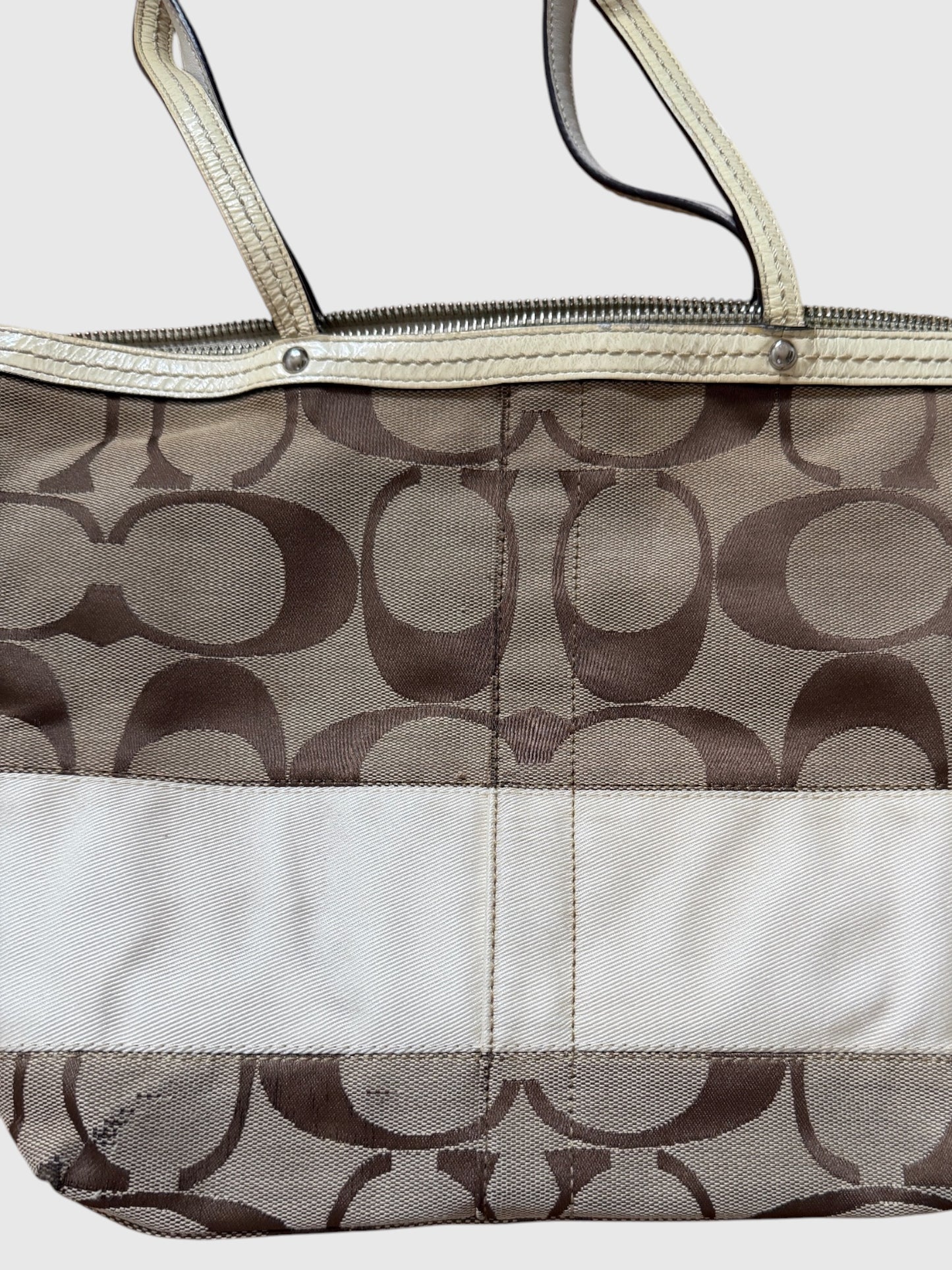 x Vintage Coach Signature Tote Bag – Braun & Creme