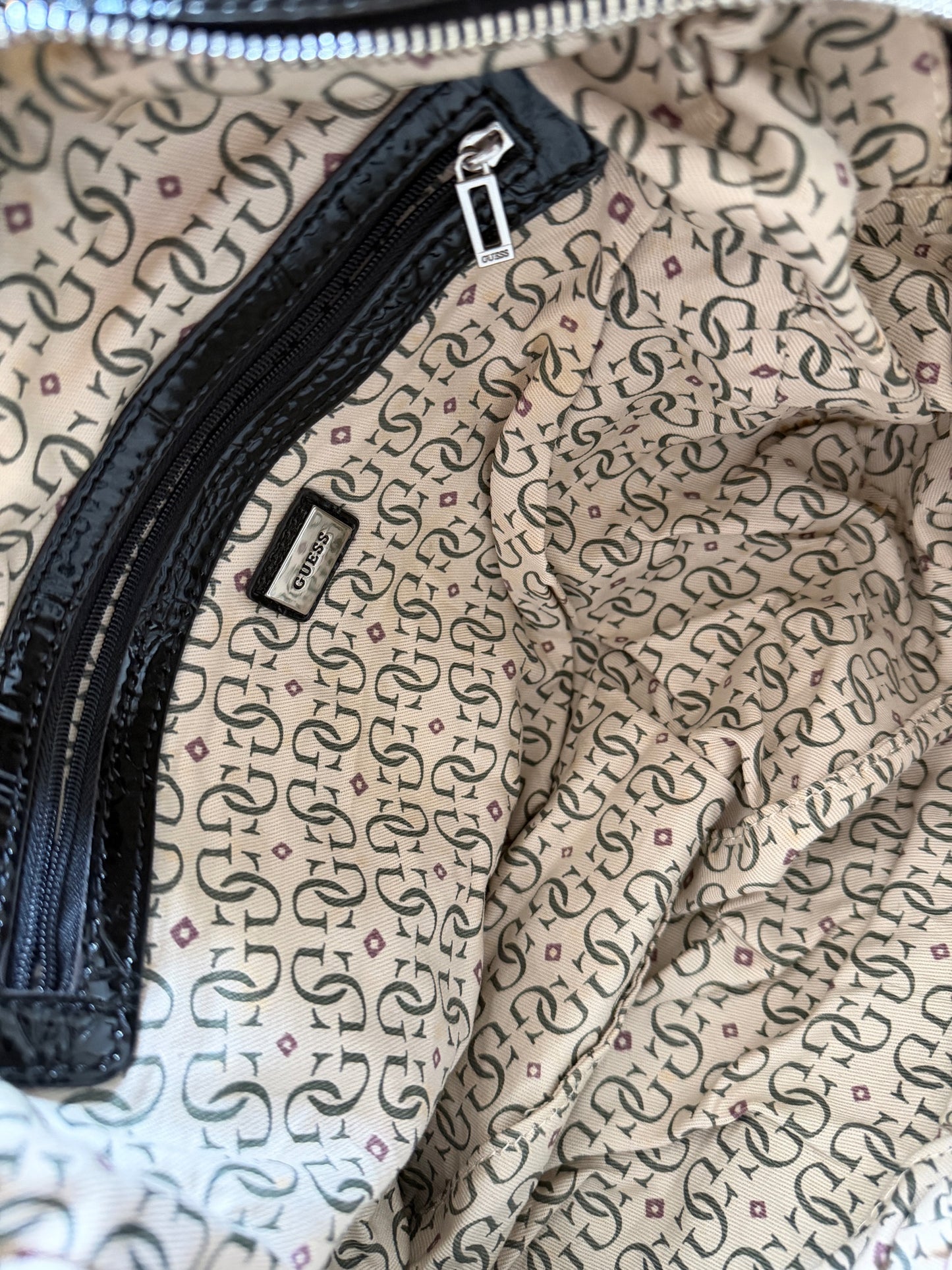 Vintage Guess Leo Handtasche – Braun & Schwarz