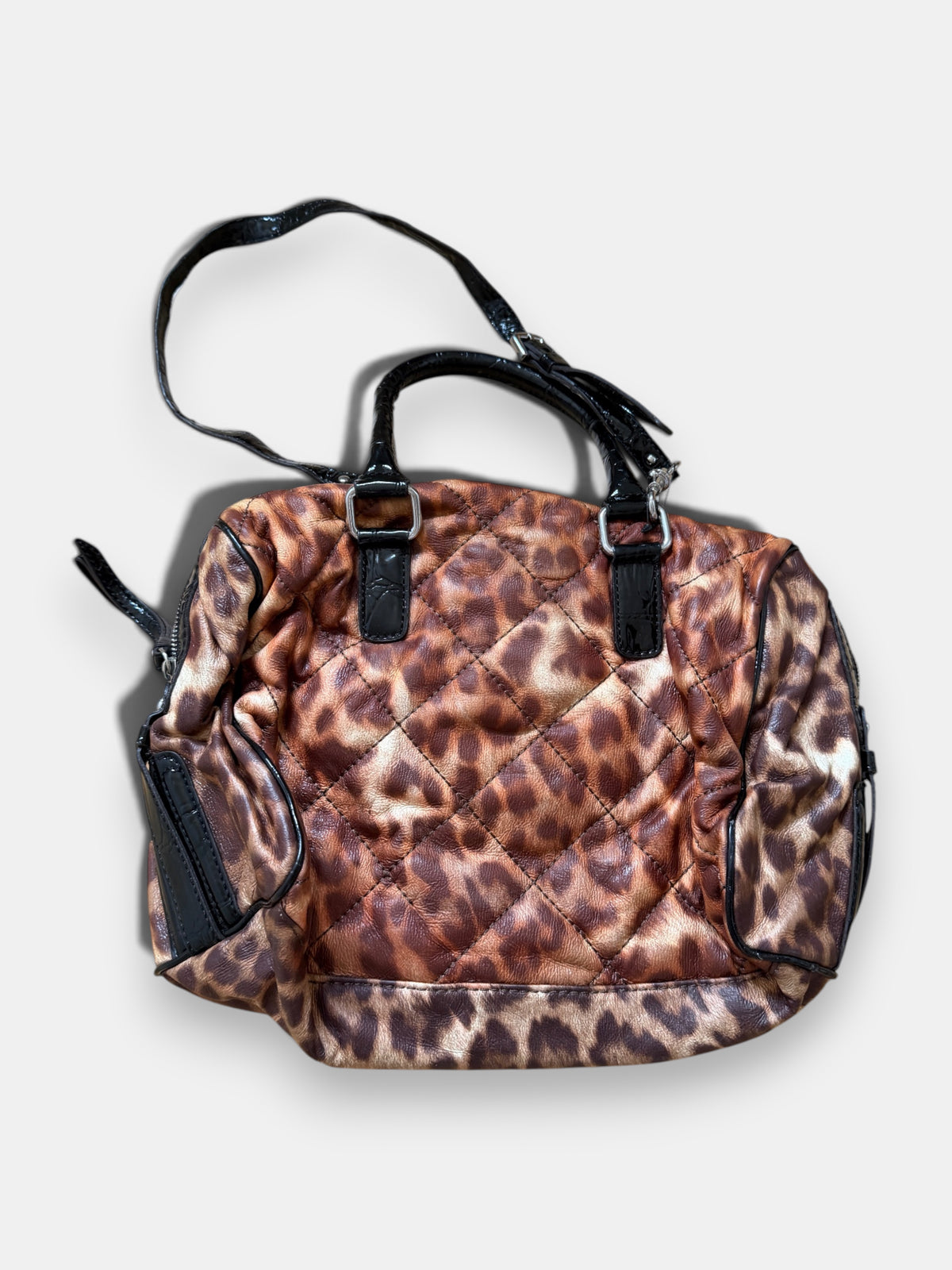 Vintage Guess Leo Handtasche – Braun & Schwarz