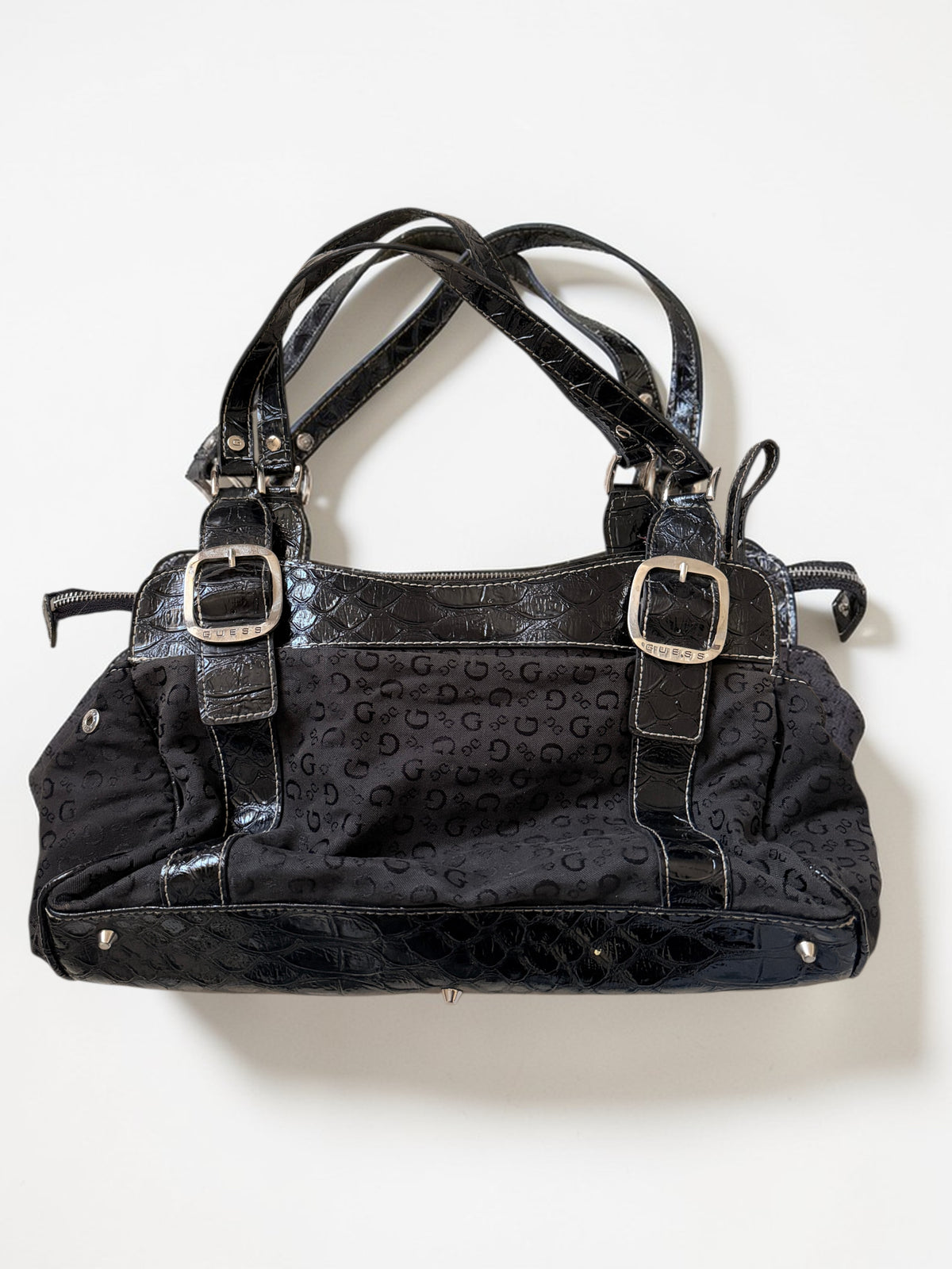 x Guess Handtasche Schwarz mit Logo