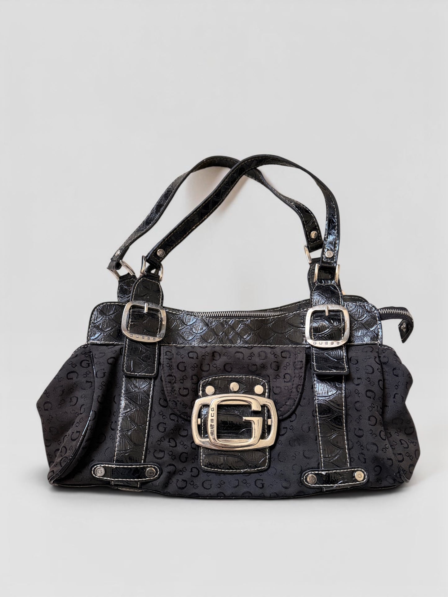 x Guess Handtasche Schwarz mit Logo