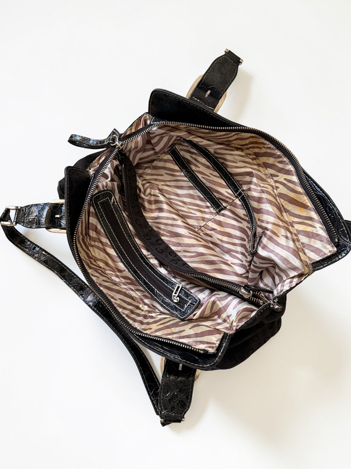 x Guess Handtasche Schwarz mit Logo