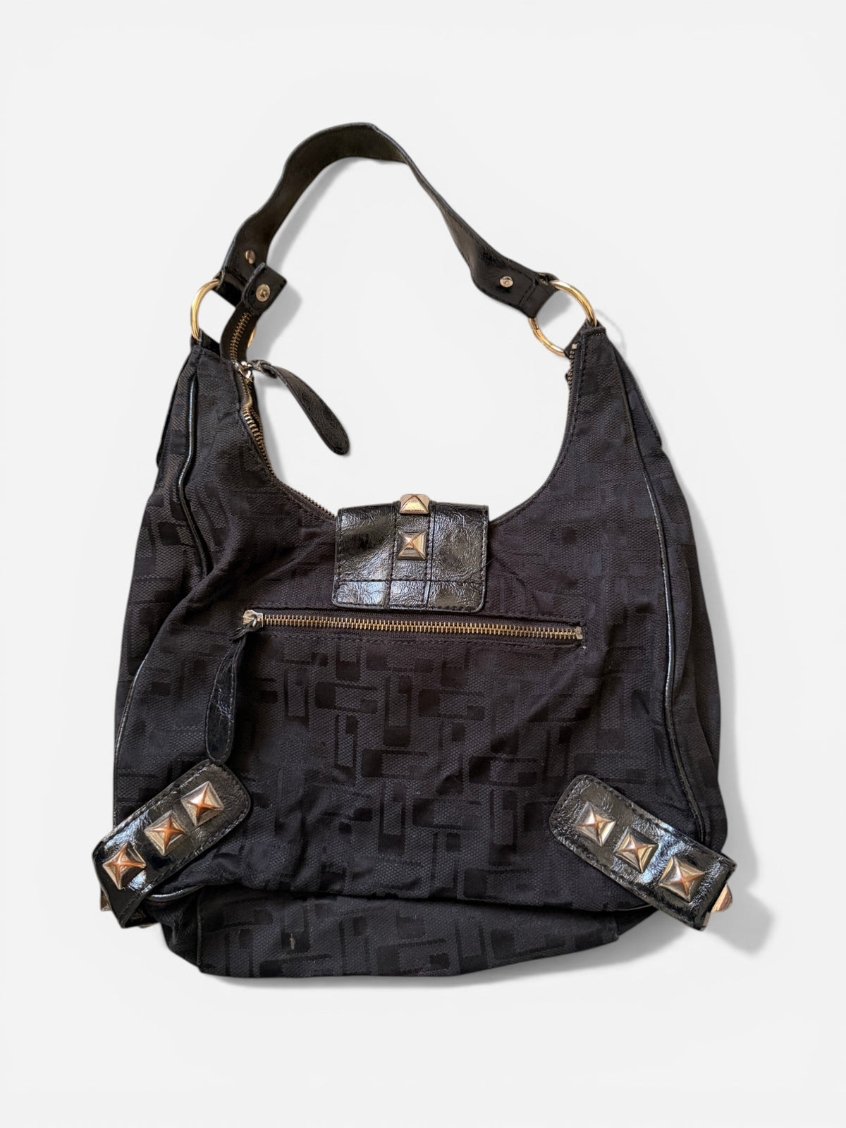 Guess Schultertasche Schwarz mit Nieten