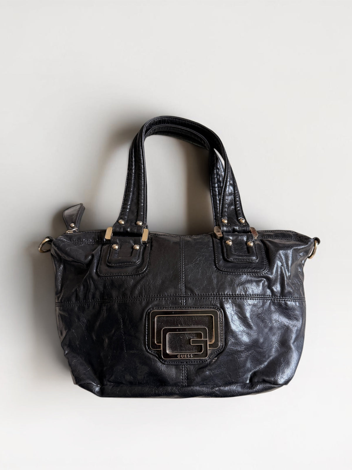 x Vintage Guess Handtasche Schwarz Gross Y2K