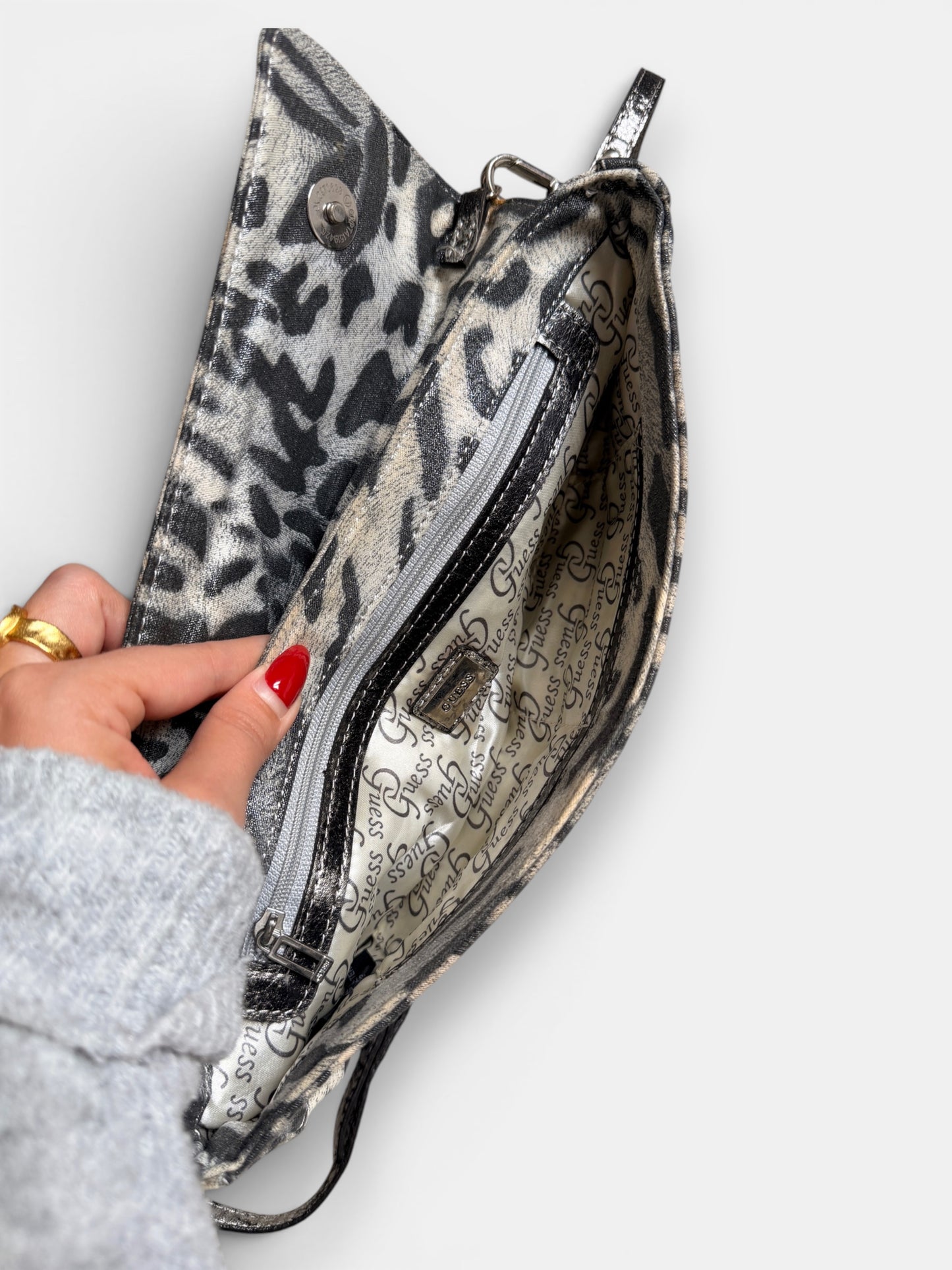 Vintage Guess Animal Print Clutch