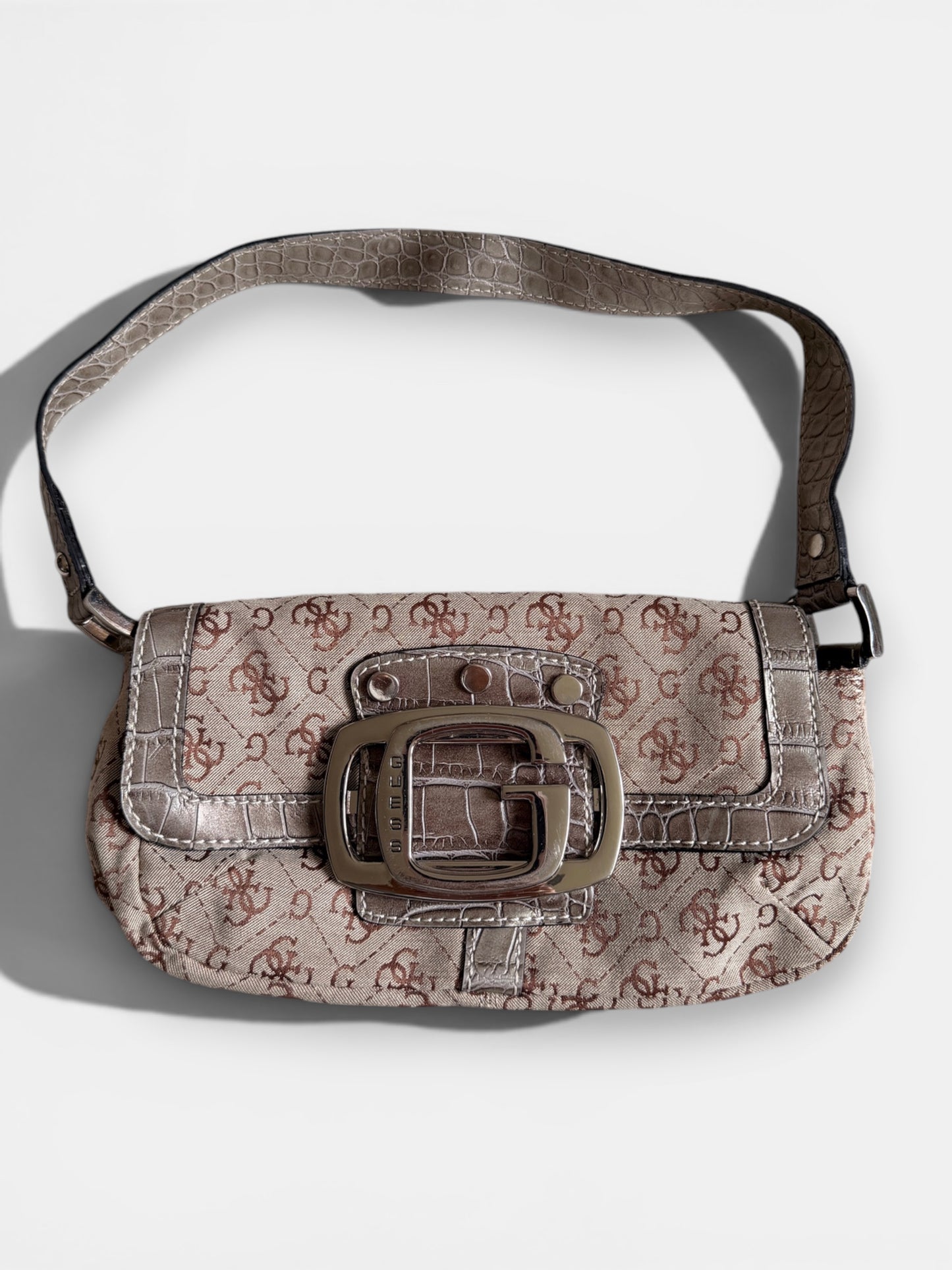 x Vintage Guess Mini Shoulder Bag – Beige & Taupe