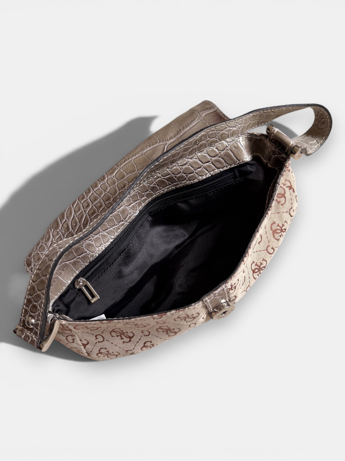 x Vintage Guess Mini Shoulder Bag – Beige & Taupe