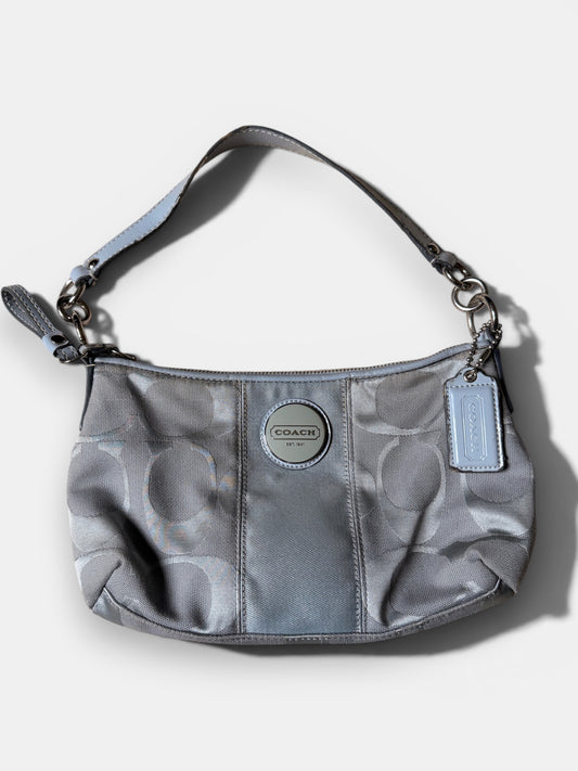 Vintage Coach Schultertasche Hellblau