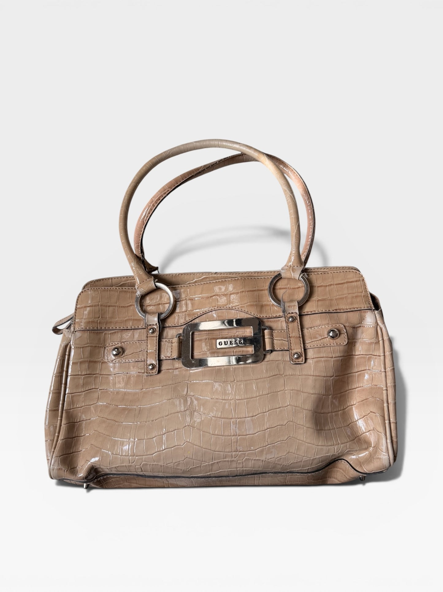 x Vintage Guess Croc Handtasche – Beige