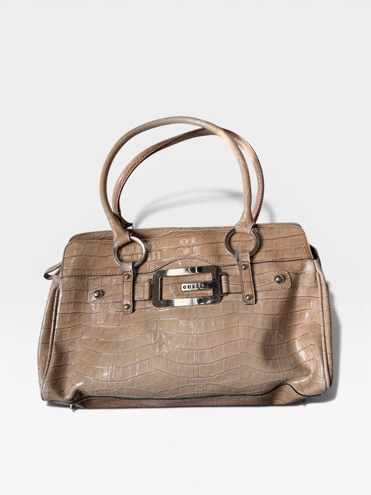 x Vintage Guess Croc Handtasche – Beige