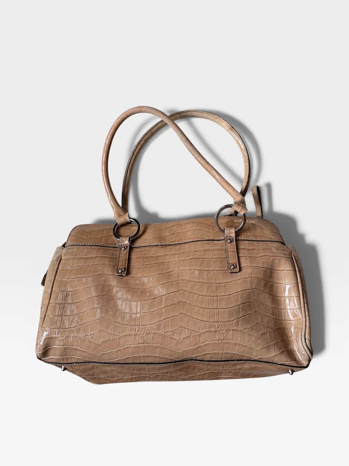 x Vintage Guess Croc Handtasche – Beige