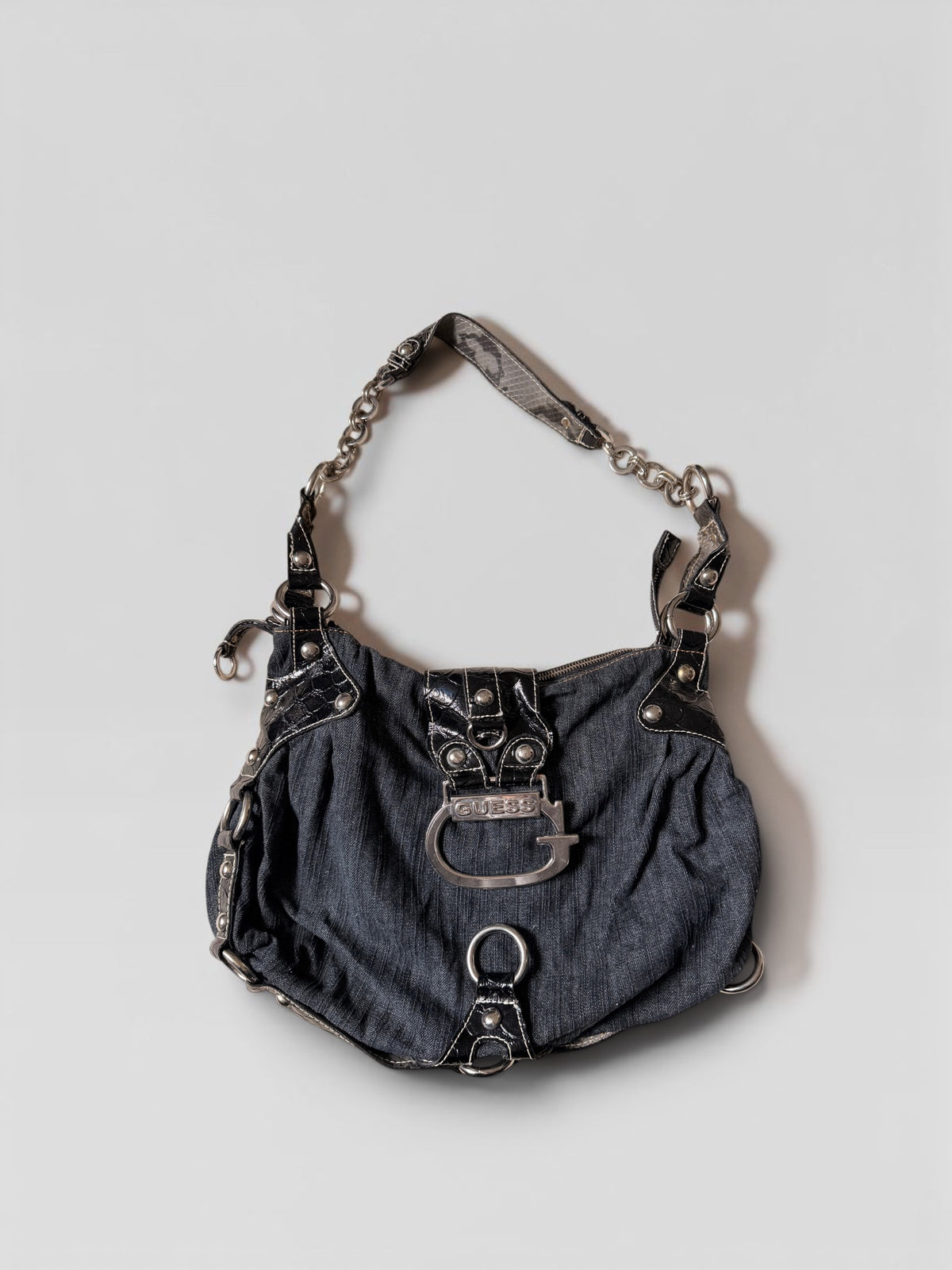 Guess Denim Schultertasche Dunkelblau