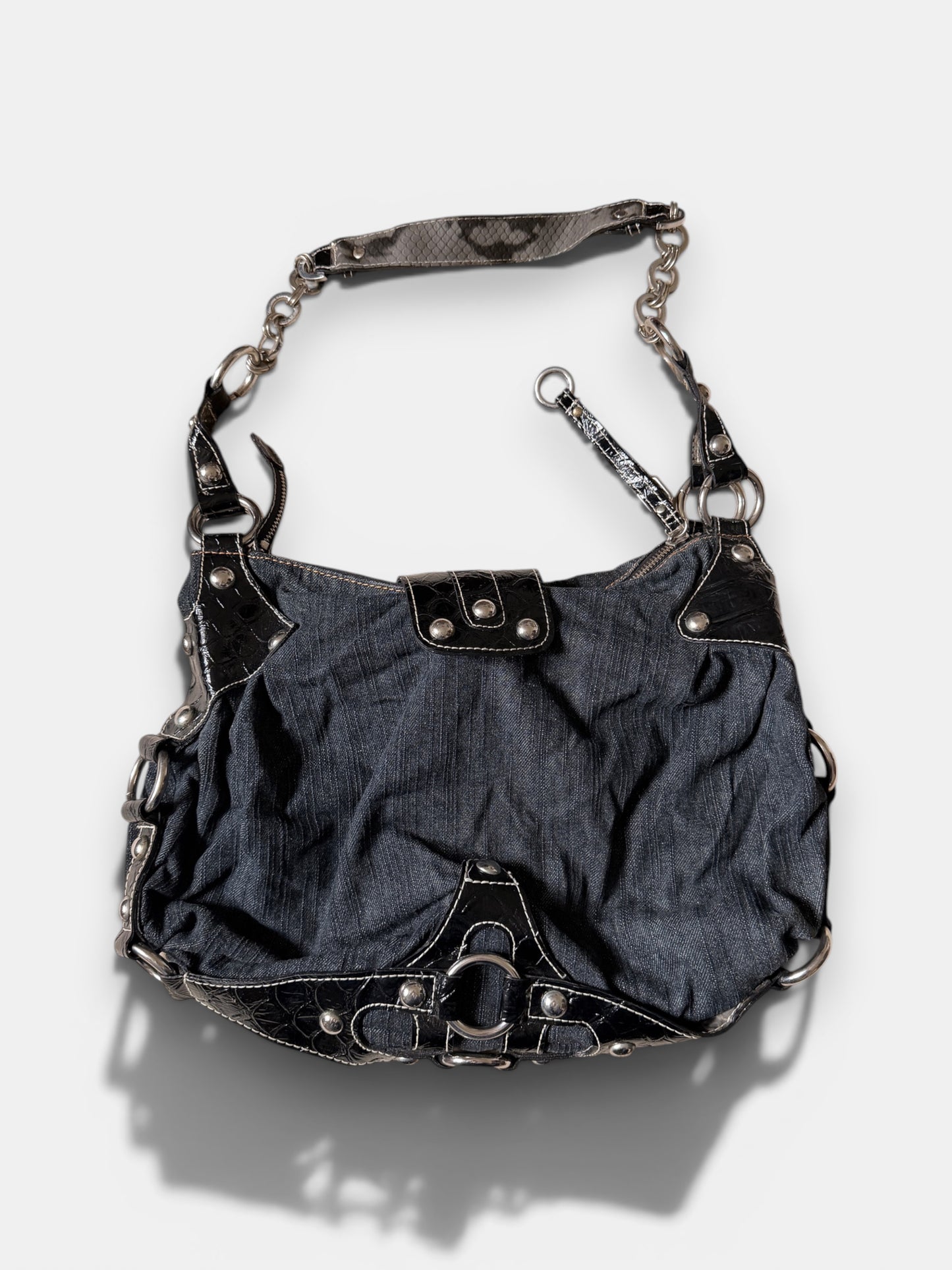 Guess Denim Schultertasche Dunkelblau