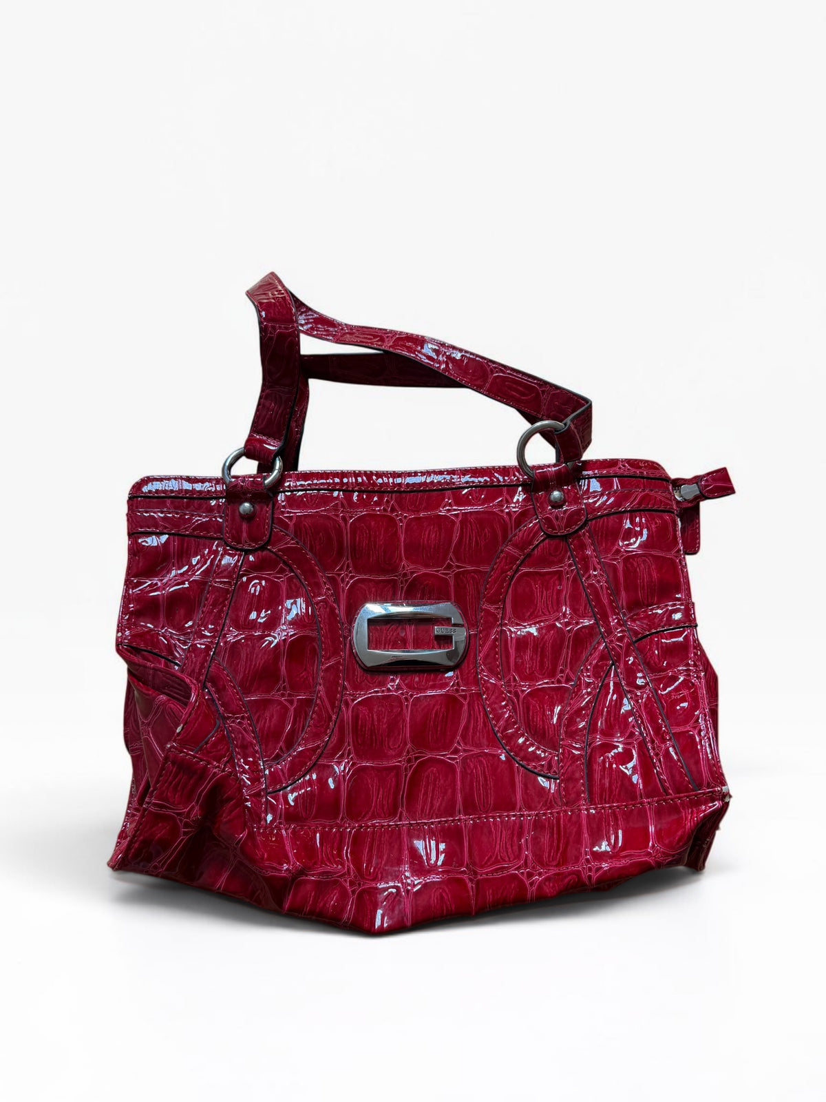 x Vintage Guess Shopper Rot Kroko Y2K